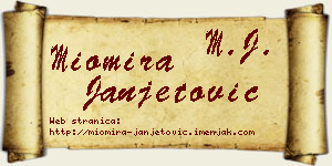 Miomira Janjetović vizit kartica